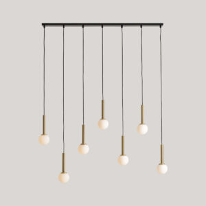 LP450 ベルツリー RIU 7 BLACK BRASS 1121T40 Elegancka lampa wisząca - Aldex